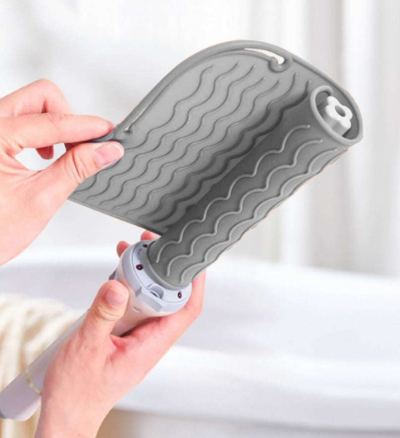 Curling iron, hair straightener, perm rod, silicone thermal insulation pad, electric curling rod, large curling perm, storage, non-slip silicone pad.