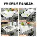 Desk trapezoidal foldable training table and chair combination patchwork bench conference table training room desk movable classroom