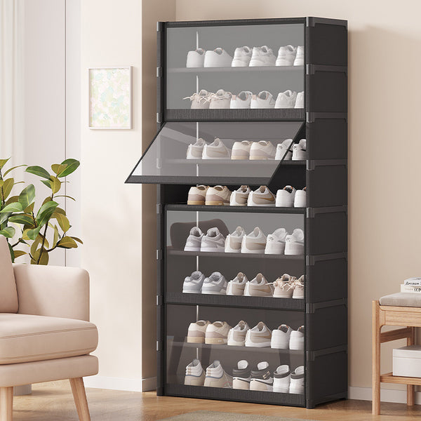 Simple shoe cabinet, home entrance, living room, dustproof and transparent, small apartment, large-capacity storage, shoe rack
