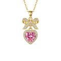 Popular internet celebrity fashion copper inlaid zirconium full diamond heart necklace for women accessible luxuryniche styleelegant non-fading clavicle chain jewelry
