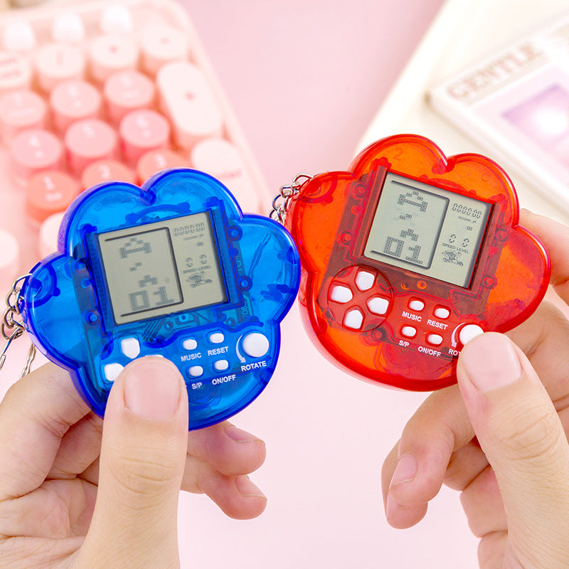 mini handheld game console keychain - tetris electronic game console - handheld console - schoolbag creative ornament