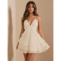 fashion  summer new printing elegance romantic pure desire sexy backless suspender dress