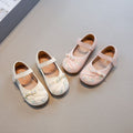 Girls' hanfu shoes -  summer new collection: children's princess flats, traditional chinese style, embroidered shoes for girls, trendy leather shoes (suitable for matching with horse-faced skirts)