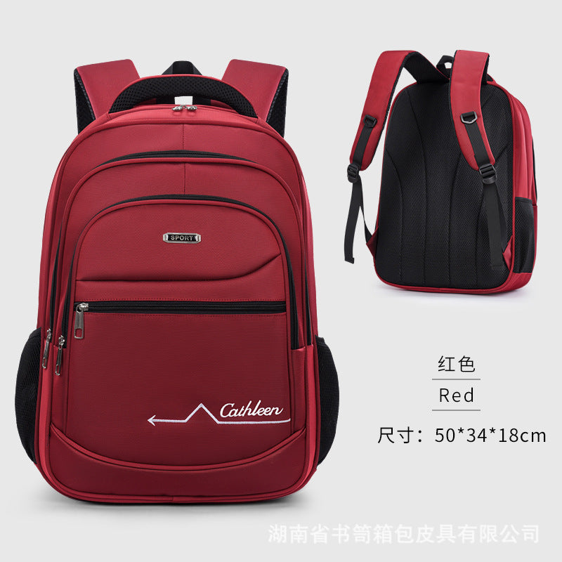 New business backpack men's multi-functional backpack simple large capacity computer bag schoolbag plus logo bag commuting