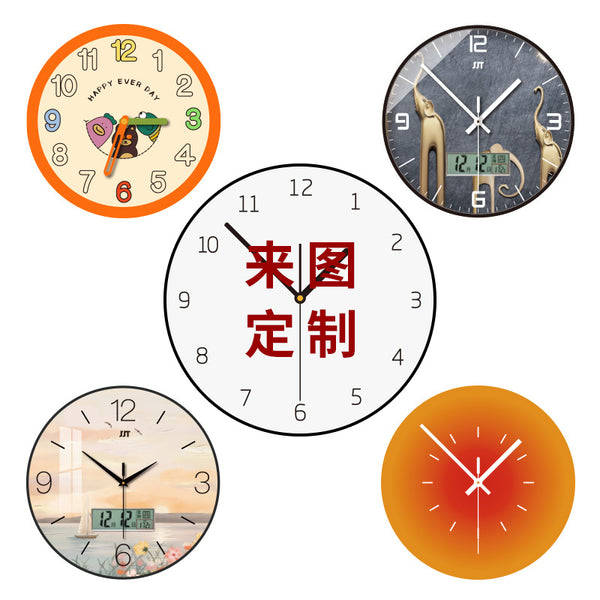 Wall clock custom pattern living room modern simple factory direct wholesale   hot-selling fashion clock