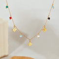 new arrivalcolorful heart pendant casualclassy necklace for men and women daily wear gold titanium steel jewelry