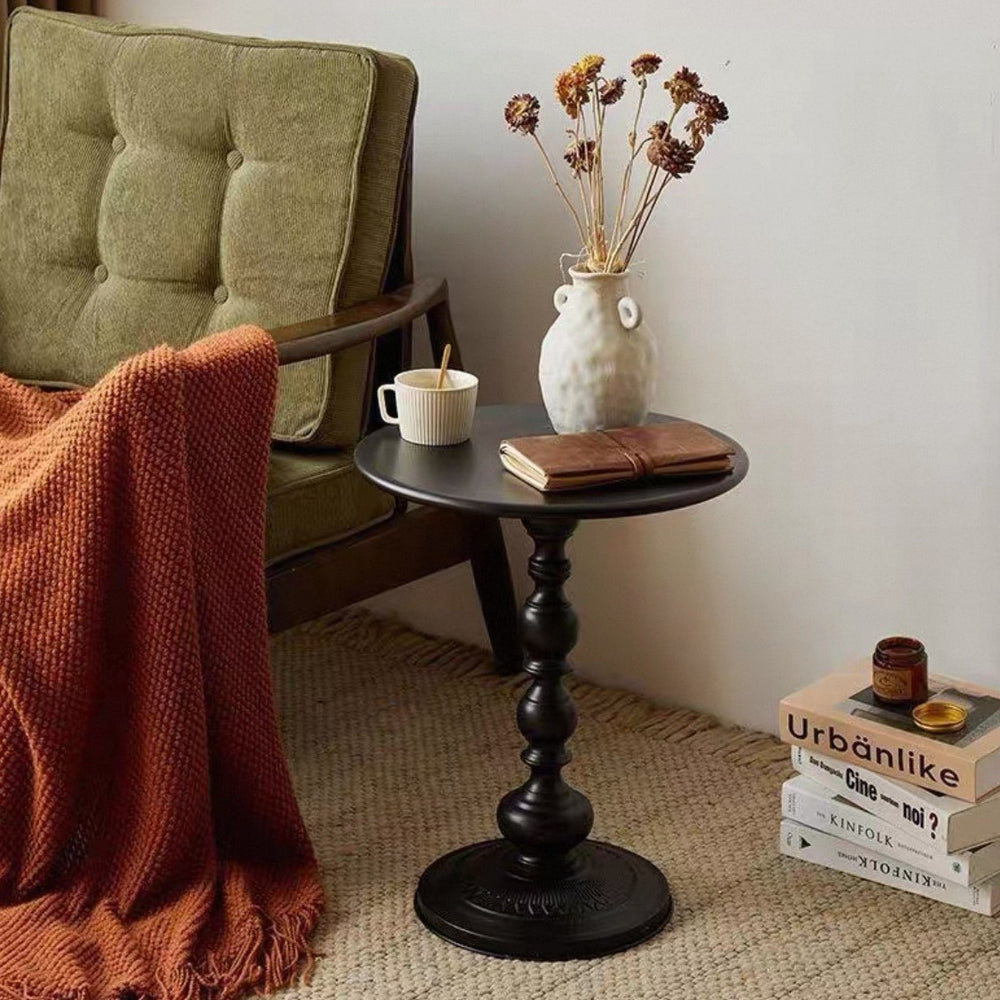 Scandinavianretro sofa side table living room coffee table small table iron side table bedside storage rack balcony casual round table