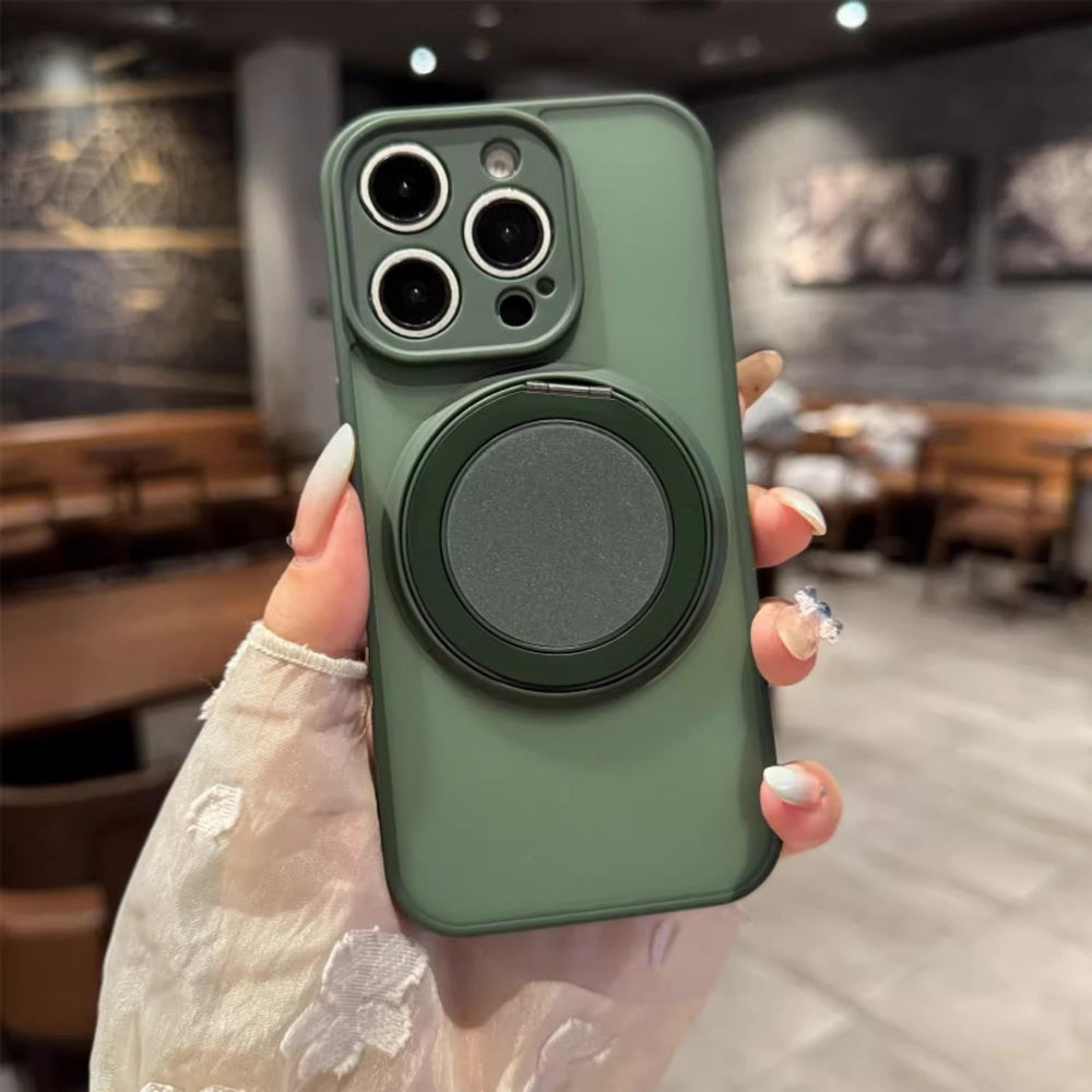 17 mobile phone case rotating stand 360 matte skin feel suitable for iphone 16 high-end pivot 11 apple 15pro