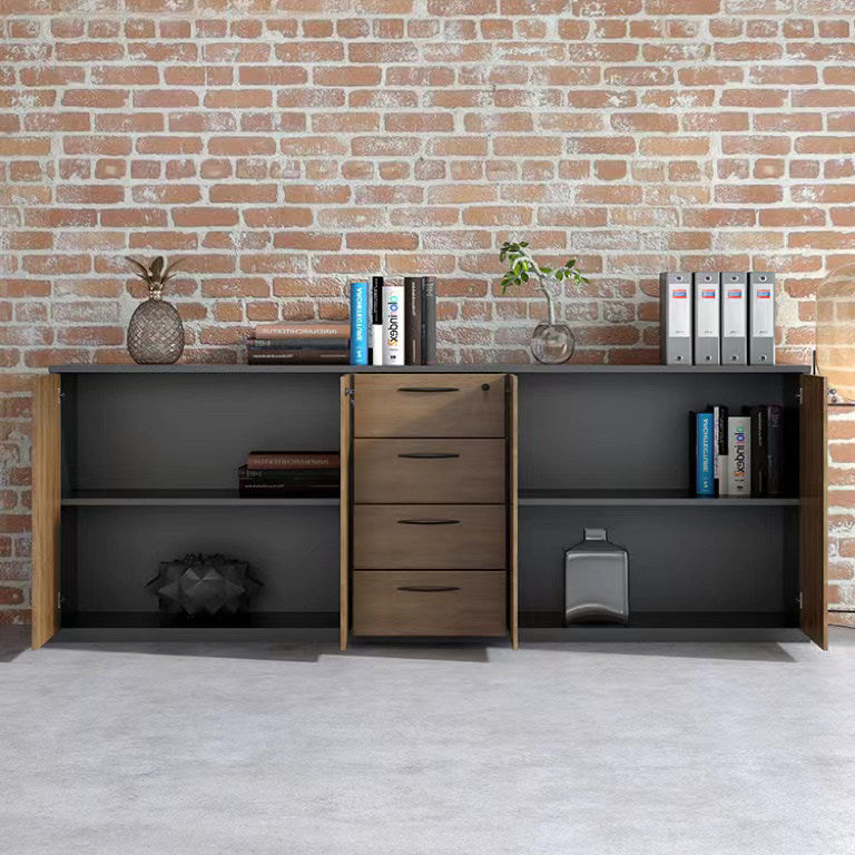 File cabinet low cabinet office storage cabinet drawer with lock information cabinet floor cabinet tea cabinet wooden