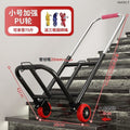 Stair climbing hand truck - heavy duty luggage carrier - portable folding utility cart for home use