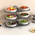 Kitchen multifunctional storage rack, dish rack, storage artifact, dishes, plates, spices, countertop, multi-layer simple tableware rack