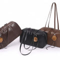 Genuine leather women's bag - premium shoulder bag - 2024 autumn/winter new collection - vintage fashion women's bag - everyday commute crossbody bag