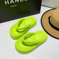 2025new arrival stepping on shit touching flip flops for women summer ins trendy fairy style casualthick sole flip flops beach sandals