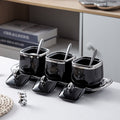 Seasoning box kitchen for homenordicaccessible luxury ceramic seasoning jar seasoning jar salt msg jar good-looking combination suit