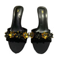 Za summer 2025 new one-strap floral high heel sandals, color block stiletto, everyday versatile sandals for women