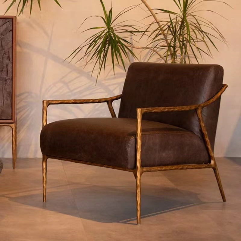 Medieval style retro casual chair forged iron sofa chair living room bedroom stylish furniture study soft chair