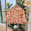 Kidsautumnew arrivalpure cottonoutwearfashionable cartoon outwear stand collar shirt western stylek-stylespring & falleasiest for match