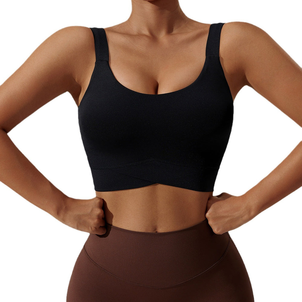 European and american new high-intensity sports bra for women - summer cloud-like yoga tank top, push-up, beautiful back, shockproof sports underwear