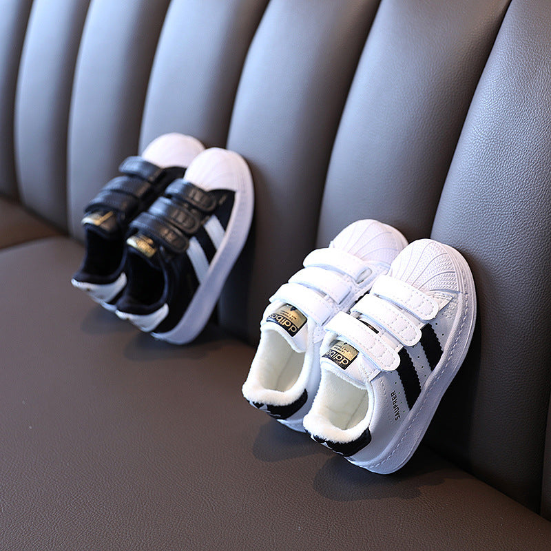 Kids' athletic shoes - boys' and girls' sneakers -  winter new arrivals - korean style boys' and baby shoes - shell toe white sneakers