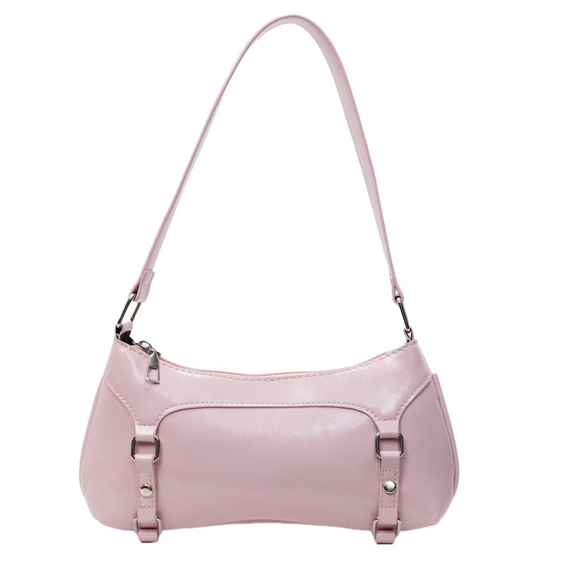 Spice Girl Locomotive Style Versatile Shoulder Bag 2025 Spring and Summer New Women's Trend Premium Temperament Foreign Style Underarm Bag