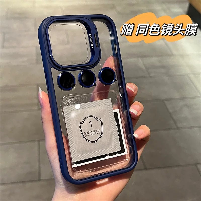 U1 lens cover holder suitable for iphone17pro apple 15 high transparency mobile phone case 16promax with lens film