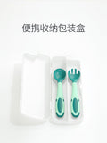 Bao hui baby training spoon and fork set - angled spoon and fork set for weaning and feeding - customizable oem