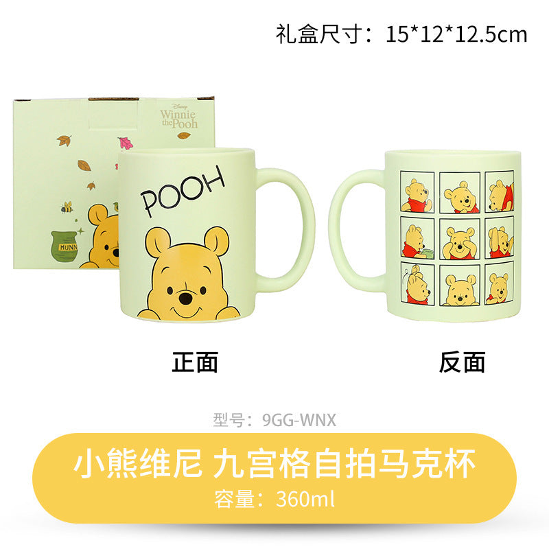 Ceramic cup gift box mug with lid with spoon coffee cup holiday gift box cartoon cup cute water cup