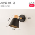 Nordic log style rotatable wall lamp white tapered soft light b&b guest room bedroom staircase casual bedside