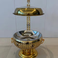 Gold stainless steel buffet warmer - 8l hotel wedding insulated buffet stove - in stock & wholesale