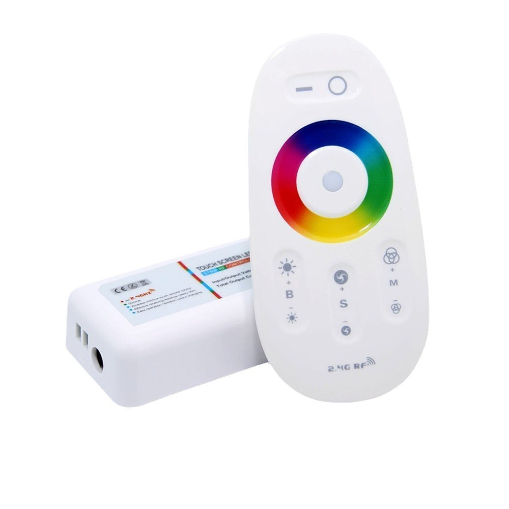 2.4G RGB colorful controller RGBW Symphony RF full touch remote control, lighting strip group controller