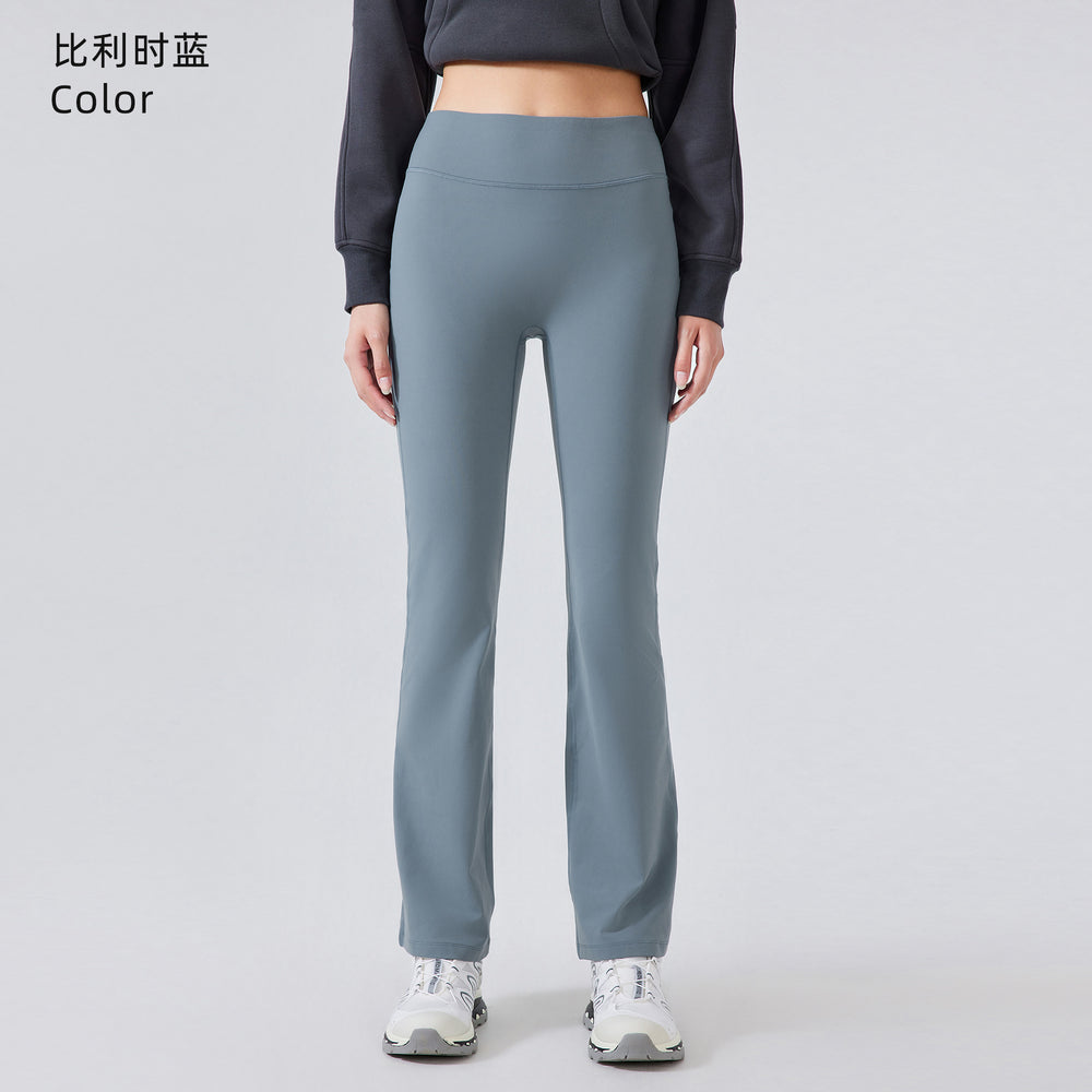 High-waisted yoga pants for women, stretchy flare leggings, fleece-lined, slimming, butt-lifting, fitness yoga wear, autumn/winter daw181