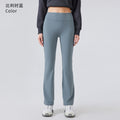 High-waisted yoga pants for women, stretchy flare leggings, fleece-lined, slimming, butt-lifting, fitness yoga wear, autumn/winter daw181