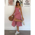 european and american cross-border new summer plaid cami dress - hot girl style
