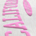 fashion american retro hooded sweatshirt pink foam letters loose shoulder casual pullover