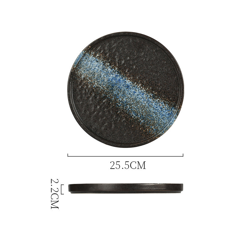 American new arrivalfashion creative ceramic steak plate stylish line ceramic western food plate with edge plate high appearance ins