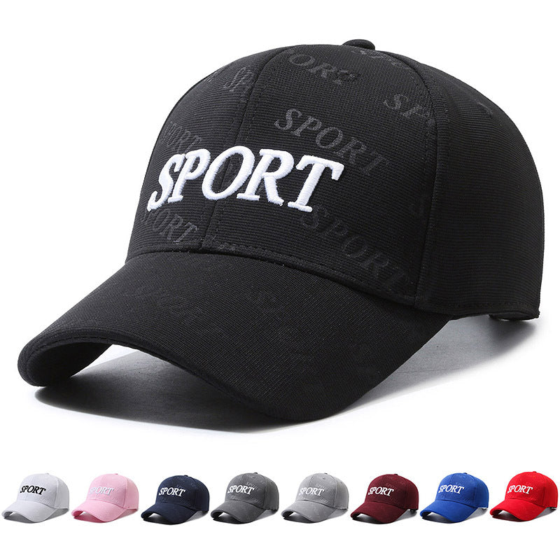 Baseball Cap Letter Embroidery Cap Men's and Women's Fashion Casual Versatile Hat Outdoor Sports Shade Sun Protection Hat