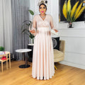 Women's dress cross-border african new style large sleeves loose casual rhinestone robe