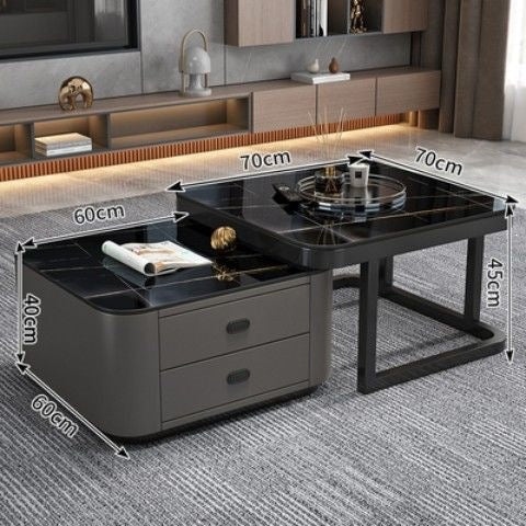 Rock slab coffee table living room for homenew arrivalpopularaccessible luxuryclassy table square folding marble small apartment tea table