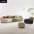 Italian pebble fabric special-shaped designer popular creative cream style curved module club hotel sofa