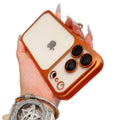 Matte electroplated pc suitable for iphone17promax mobile phone case apple 16/15 lens film anti-fall protective cover
