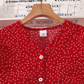 girls' spring/summer new arrivals: -style, elegant, casual polka dot print, flutter sleeve, cinched waist dress