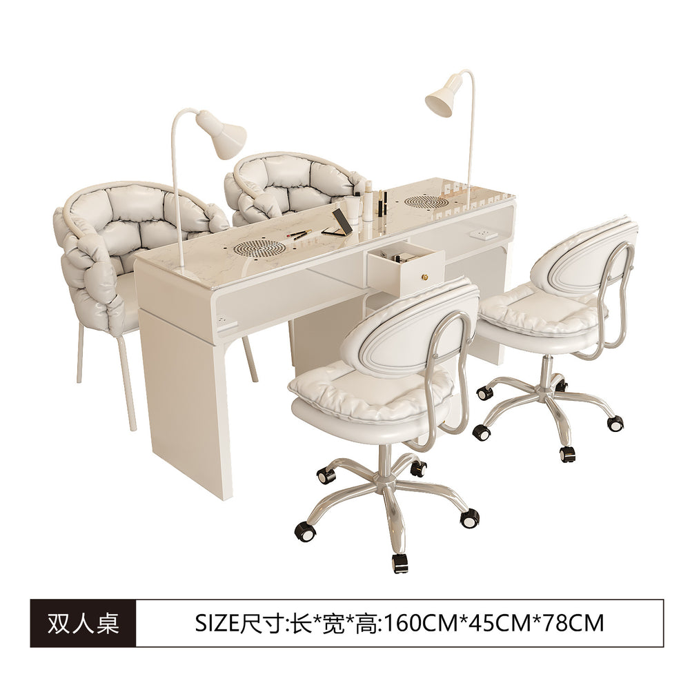 Manufacturer's new arrival widened porcelain manicure shop girls manicure table makeup chair multi-functional manicure table and chair suit