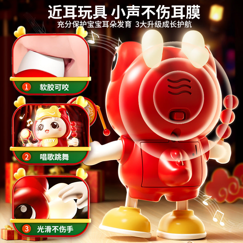 Kids' dancing dragon robot toy with lights and music - educational baby toy for boys and girls, ages 0-3