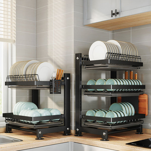 Cross-border kitchen drain bowl rack, cutting board, chopstick drum, dish storage rack, adjustable household kitchen drain rack