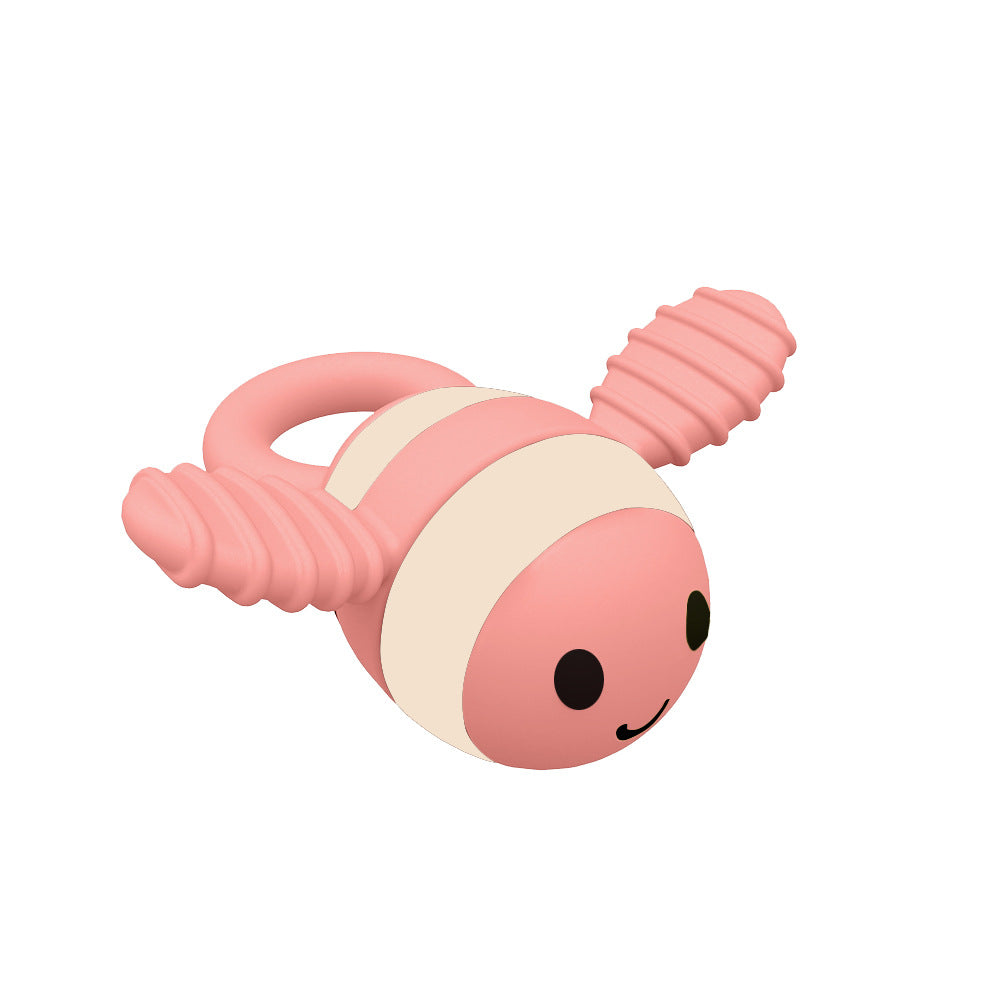 Cross-border baby lion bee toothpaste food grade silicone soothing molar stick baby grasping teething toothpaste toy