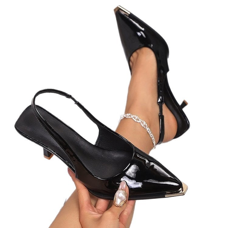 summer new arrival: plus size women's casual comfortable french style fashion high heels for wholesale