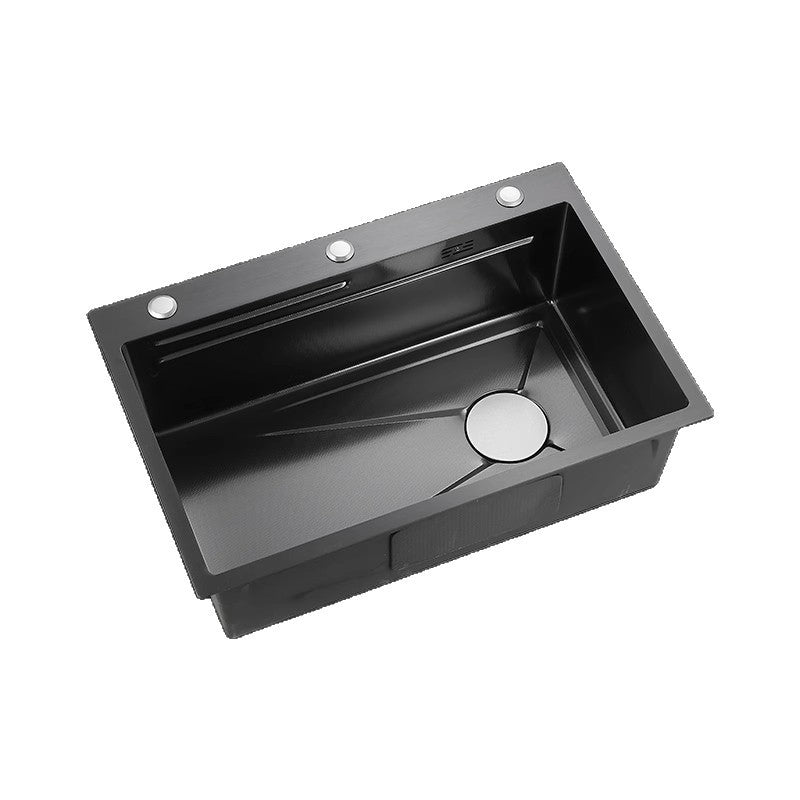 Kitchen sink large single slot honeycomb embossed 4mm thickened 304 countertop middle and lower stainless steel dishwashing sink vegetable basin