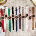 Women's faux leather strap digital luminous quartz watch - simple fashion wristwatch for students