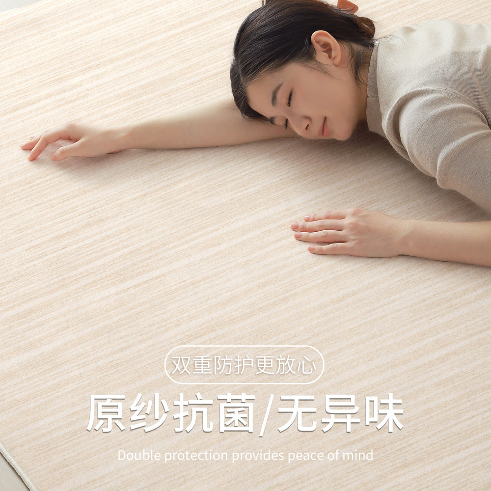 Carpet living room no-wash and wipeable cream style sofa coffee table floor mat accessible luxuryclassy sense bedroom large area full carpet