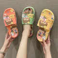 2025 new women's summer slippers - cute cartoon design, outdoor wear, bathroom, home, bath, non-slip, indoor house slippers